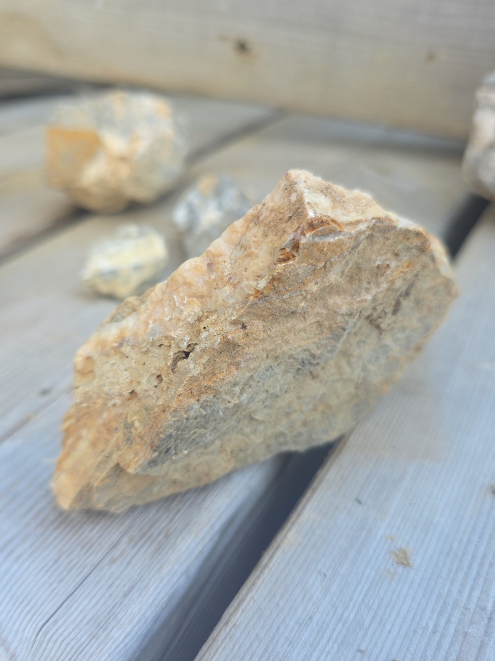 Beige Decorative Quartz Accent Stone - Natural Home Accent